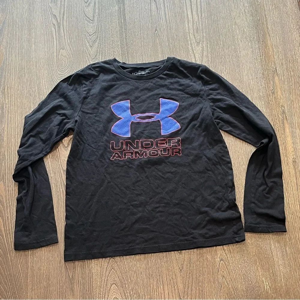 Under Armour Kids Heat Gear Long Sleeve Graphic Shirt Size Youth XL